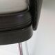Modernist armrest chair, chrome and skai, Belgium 1960