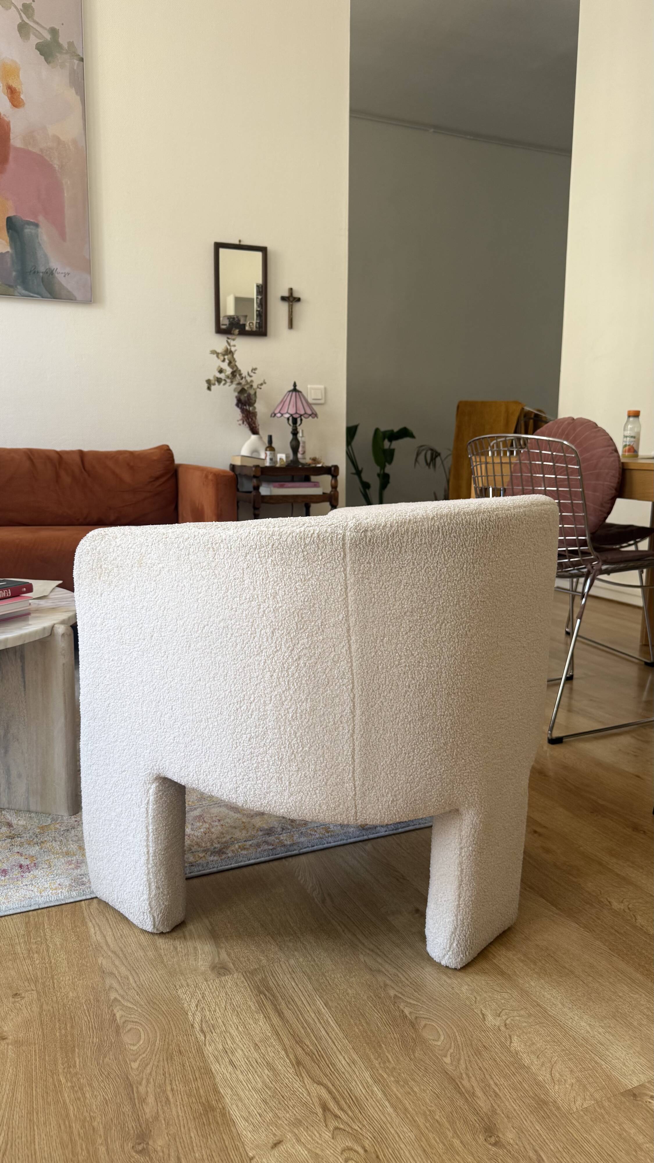 Sheep wool armchair Xastru