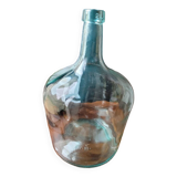 Vase dame-jeanne transparente bleutée