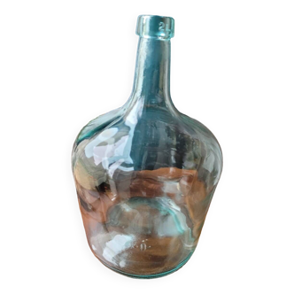 Blue transparent demijohn vase