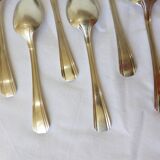 6 teaspoons Christofle art deco style silver metal 220666