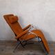 Deckchair Lama chrome vintage fabric