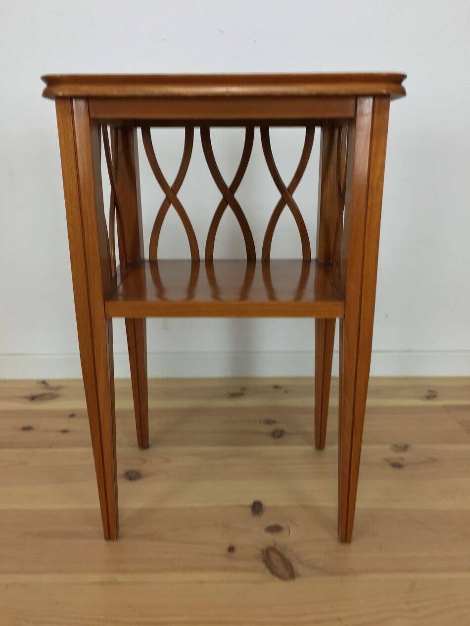 Table de chevet ou d'appoint à croisillons, bois, années 60