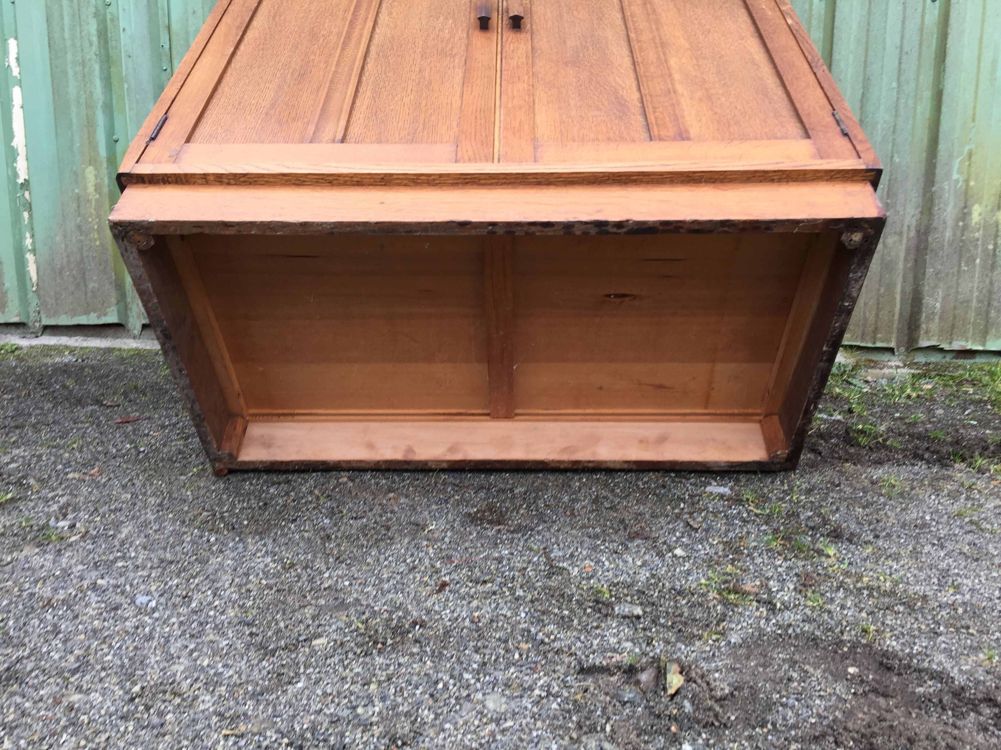 Vintage wardrobe said tall boy oak with 2 drawers and 2 doors