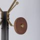 Vintage 1960s floor coat rack in black metal and wood, Italian design