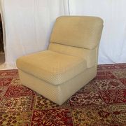 Vintage Swann armchair in textured beige fabric – 1970s