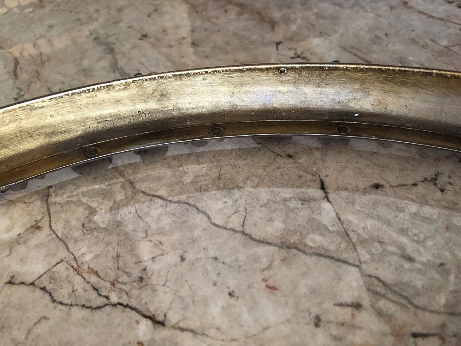 Old baroque metal frame