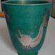 Wilhelm kage 'argenta' ceramic vase for gustavsberg sweden 1940s marked