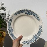 Set of 8 flat plates iron earth model Longchamp Alésia