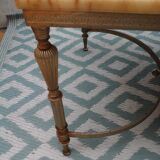 Marble and brass coffee table