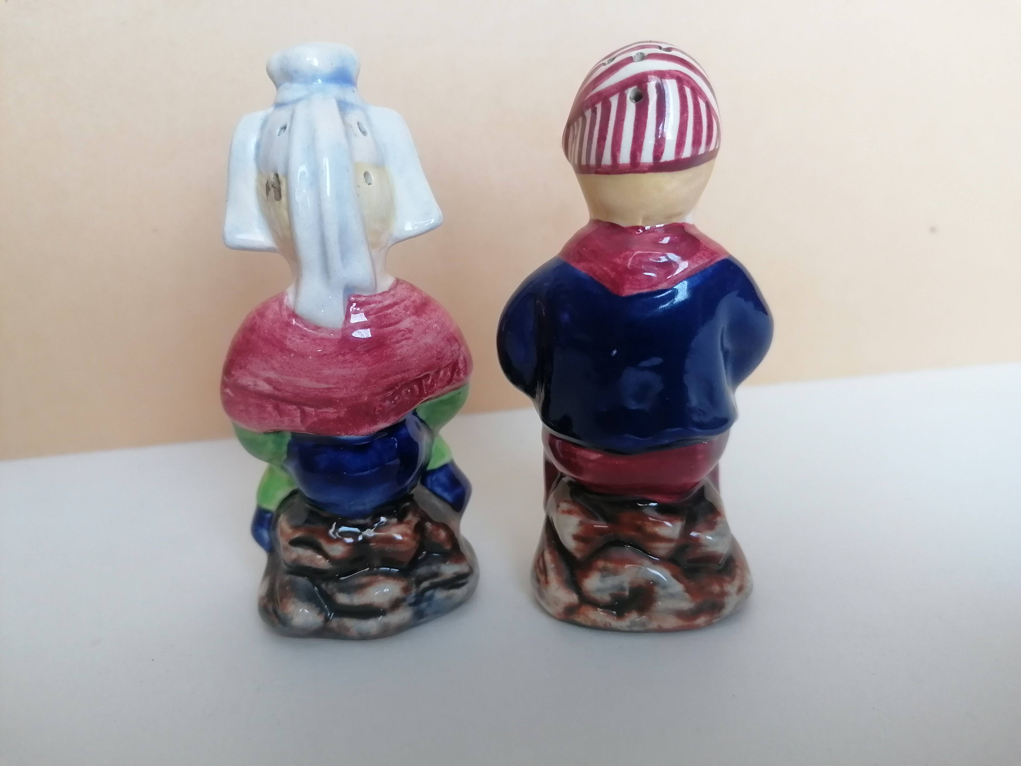 Breton salt and pepper shakers in a couple.