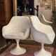 Pair of vintage tulip armchairs