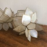 Lotus flowers in mother-of-pearl sconces