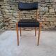 Chaise scandinave hêtre et skaï