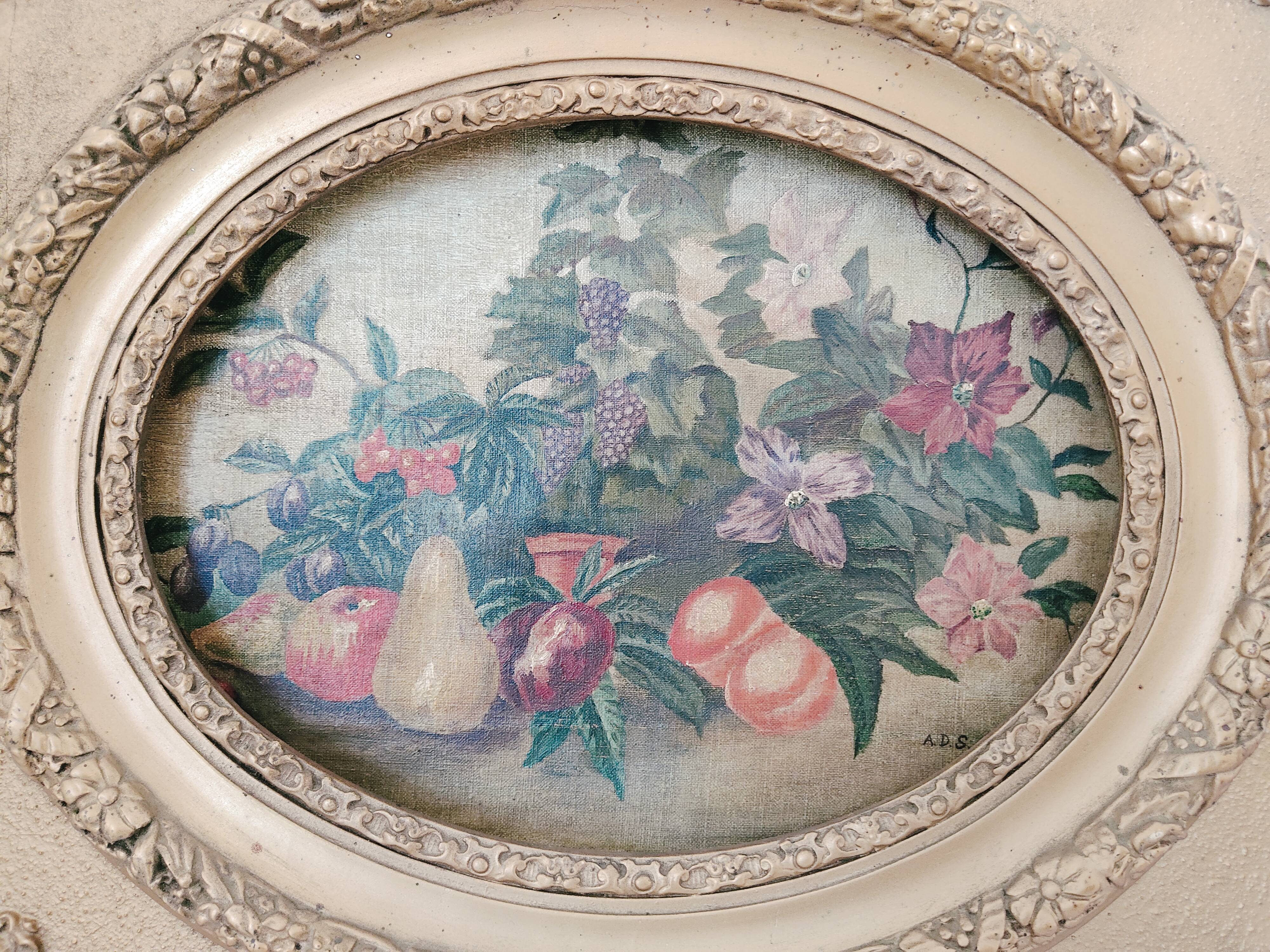 Still life with fruit, oil on canvas, Napoleon III
