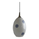 Old large ovoid suspension 1970 in vintage opaline