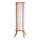 Lampe de sol en rotin vintage française