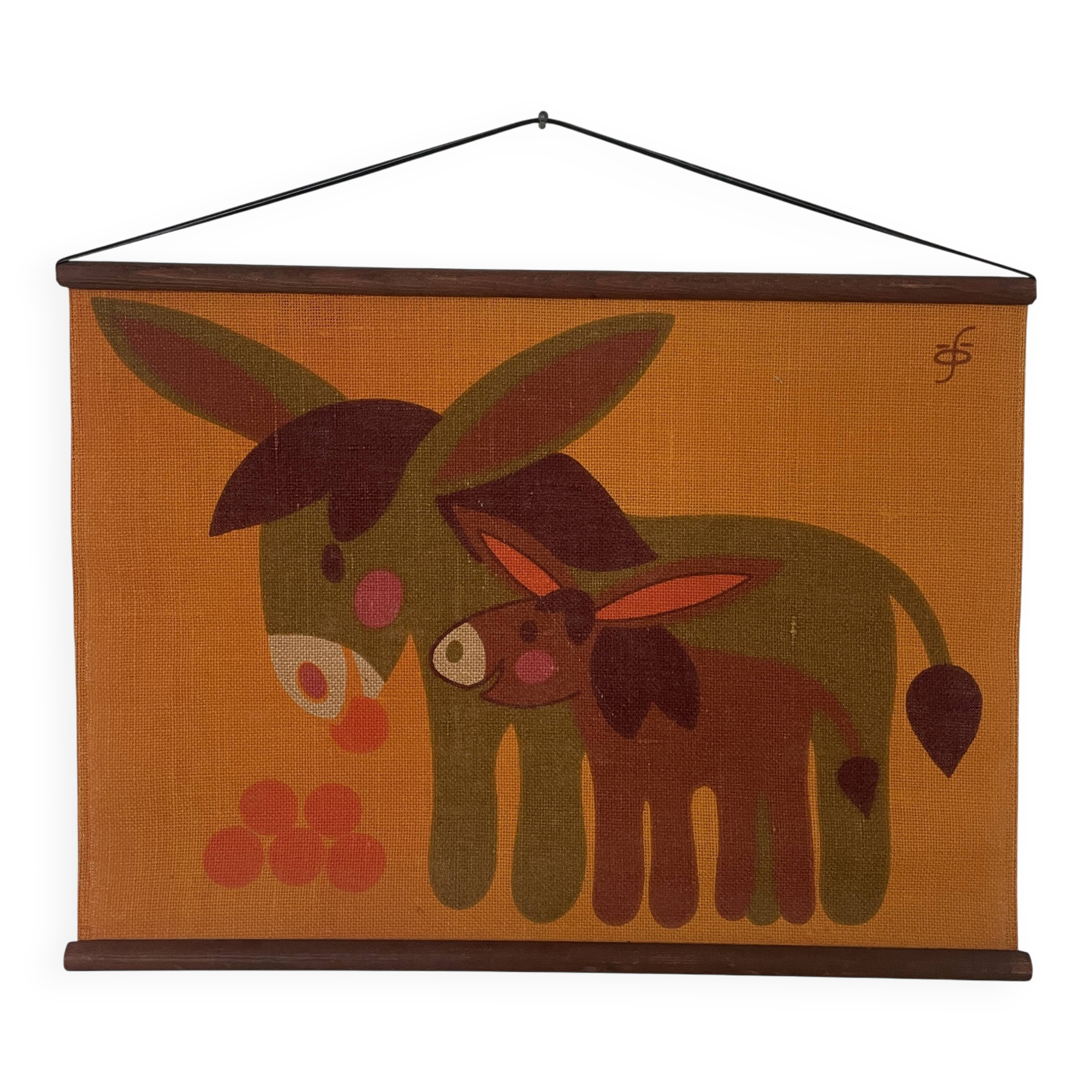 Screen printing on Danish woven jute