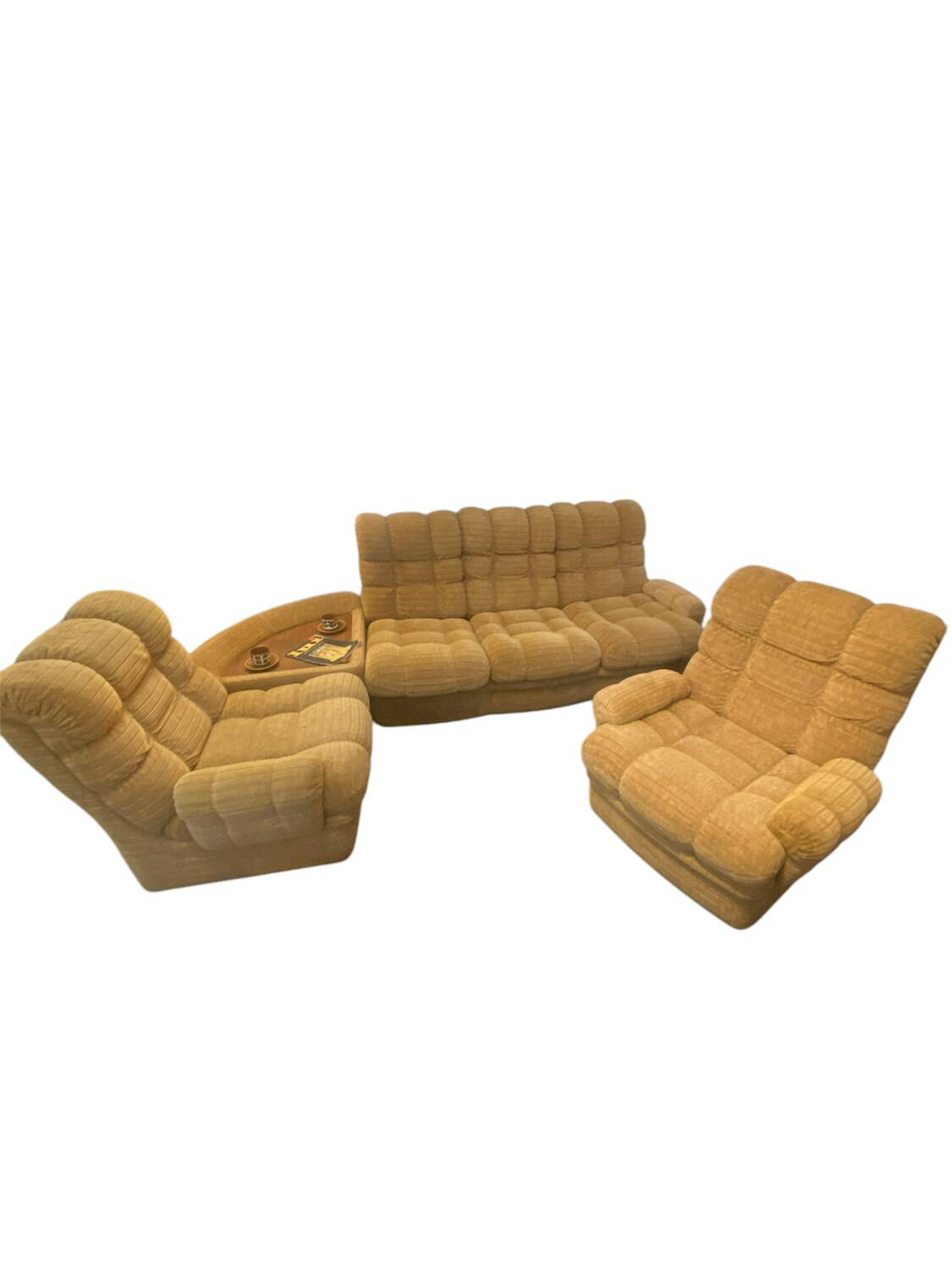 Salon modulable vintage en tissu