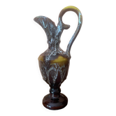 Vase pichet vintage en céramique de Vallauris en émaux flammés