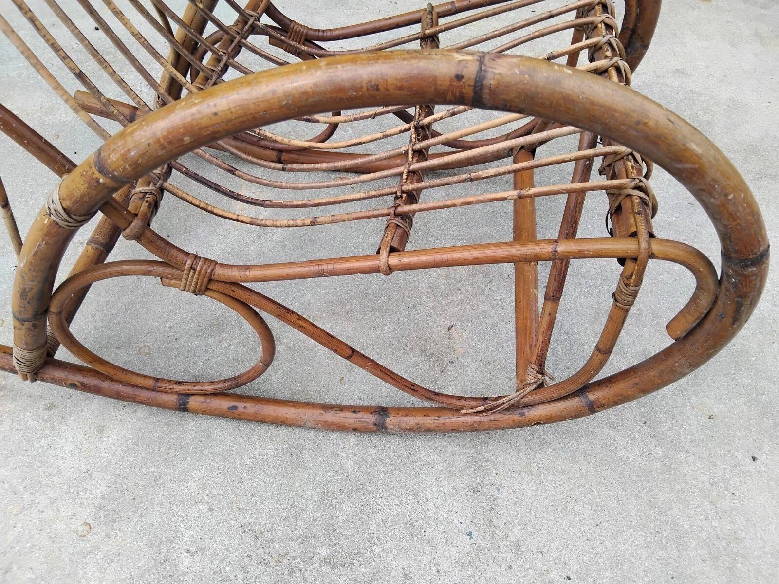 Vintage Rattan Rocking Chair