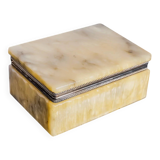 Cream alabaster vanity box by Romano Bianchi, Italy, circa 1970s