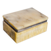 Cream alabaster vanity box by Romano Bianchi, Italy, circa 1970s
