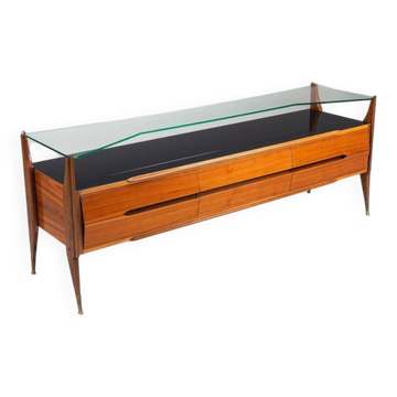 Italian sideboard in walnut G. Cecchini e C. Cantu Italy 1950