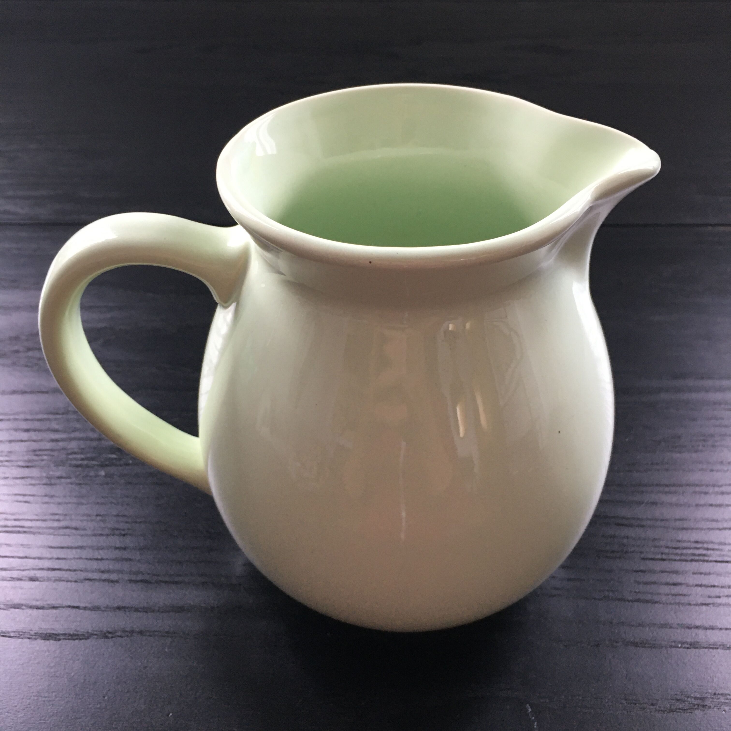 Almond green pitcher