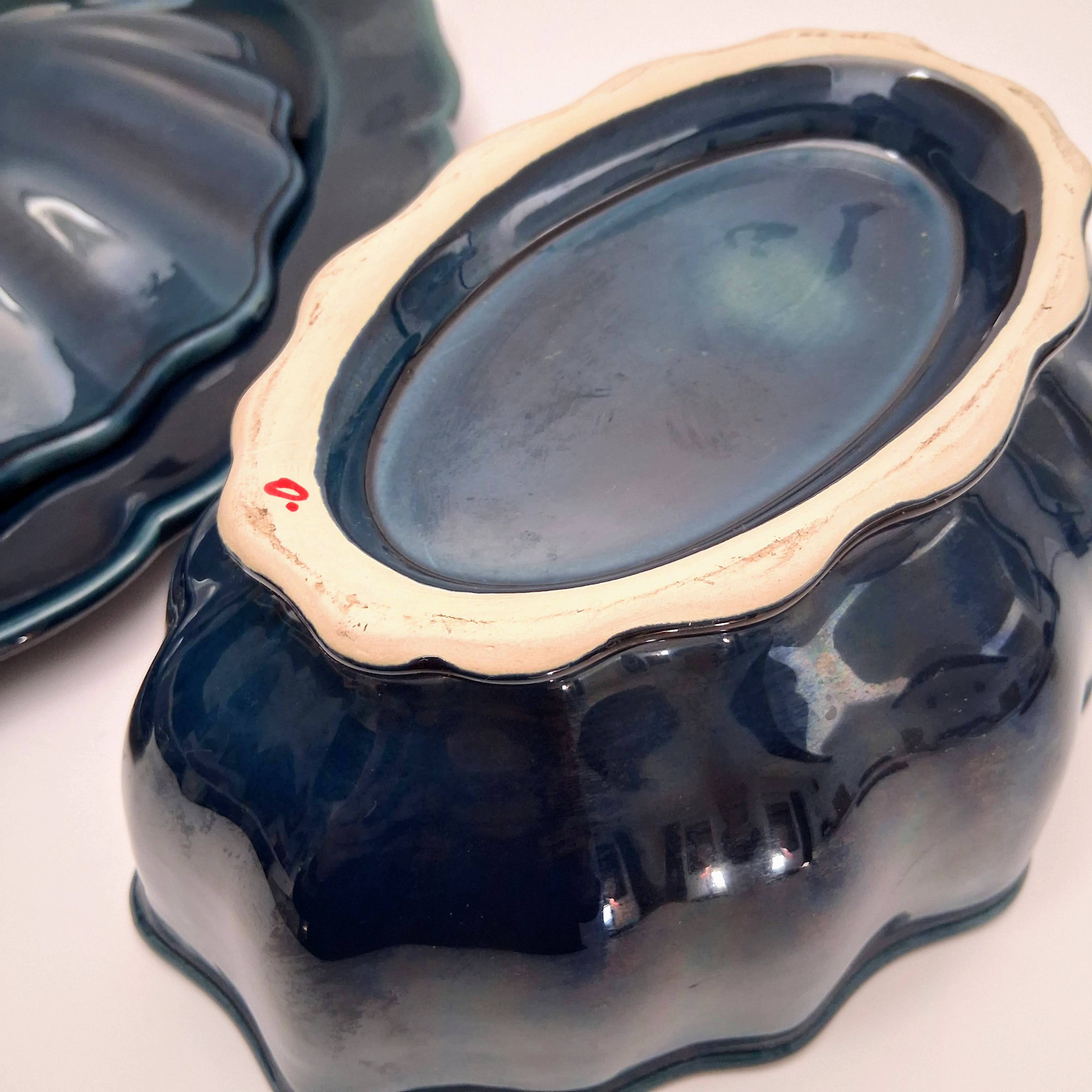 Tureen - Ceramic, Enamel, glossy cobalt blue glaze - 1970