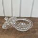 Confiturier en verre ciselé