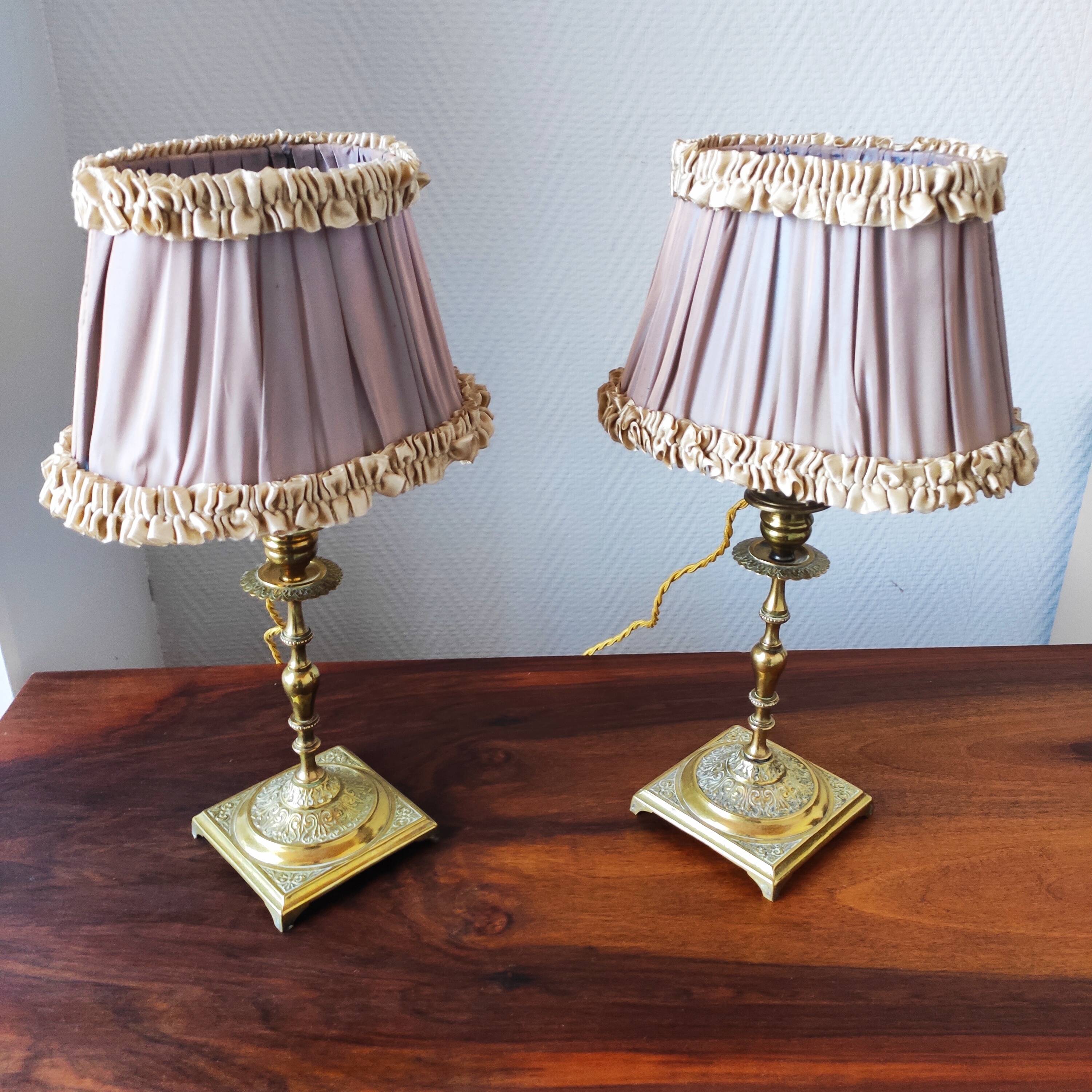 Pair of antique lamps