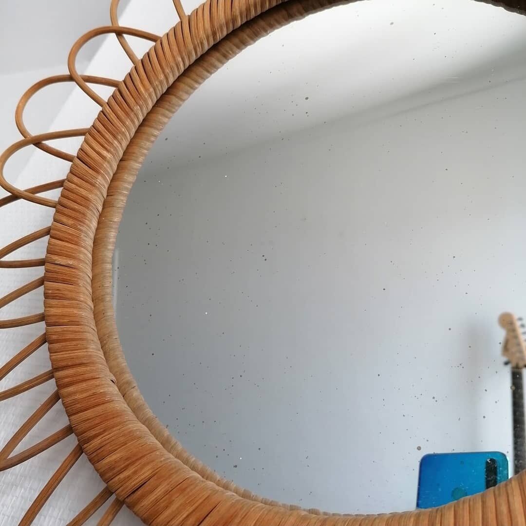 Rattan mirror