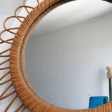 Rattan mirror