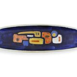 Mid-Century elongated glazed ceramic bowl, Belgium 1960s