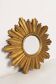 Mid-century modern Italian golden sun mirror, 1960s