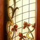 Pair of art deco doors in glass painted in imitation of 20th century stained glass