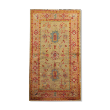 Antique oushak handwoven wool persian rug- 106x186cm