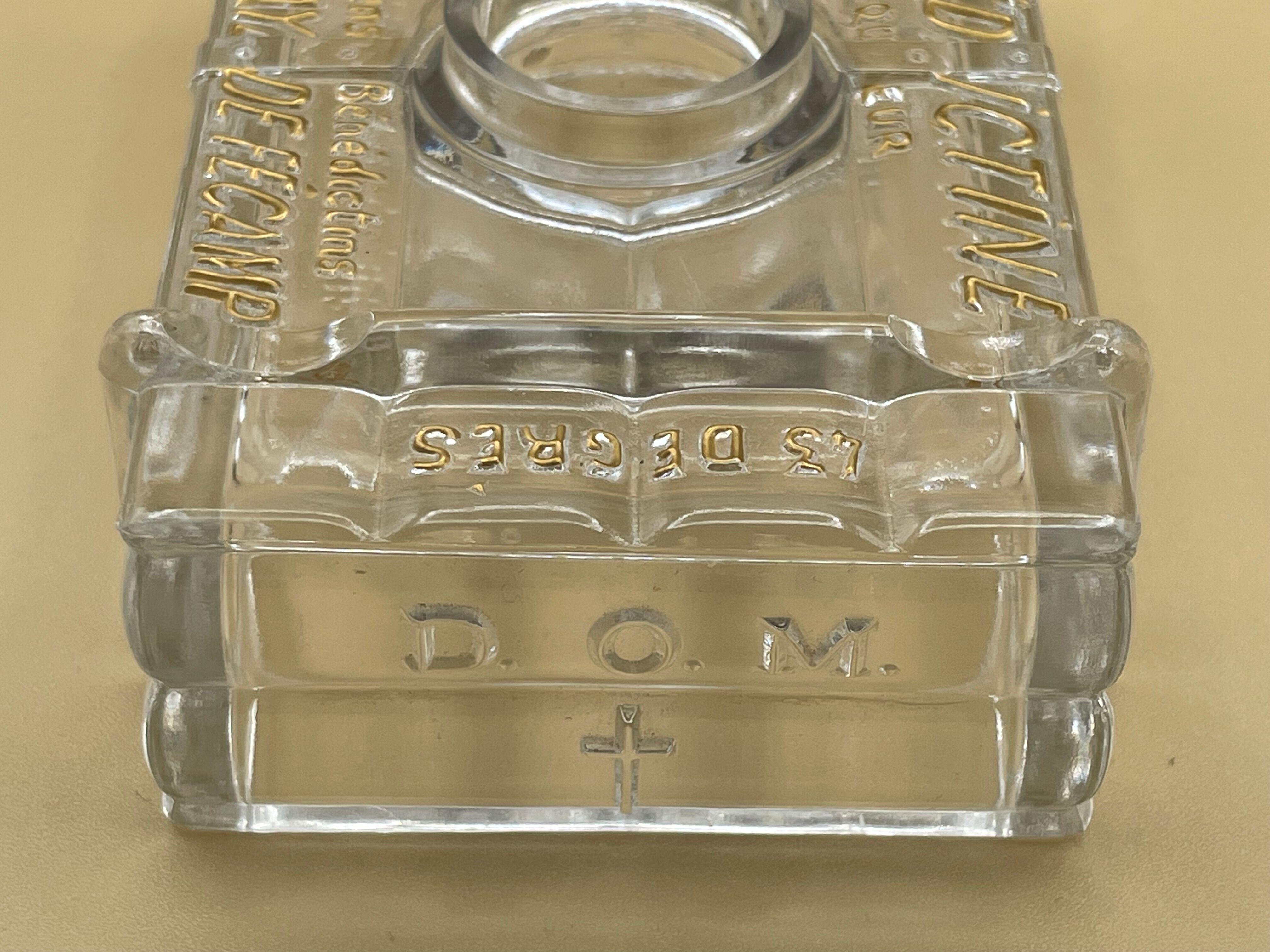 Advertising inkwell for the brand Baccarat crystal Benedictine liqueurs.