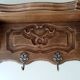 1930s oak wall coat rack