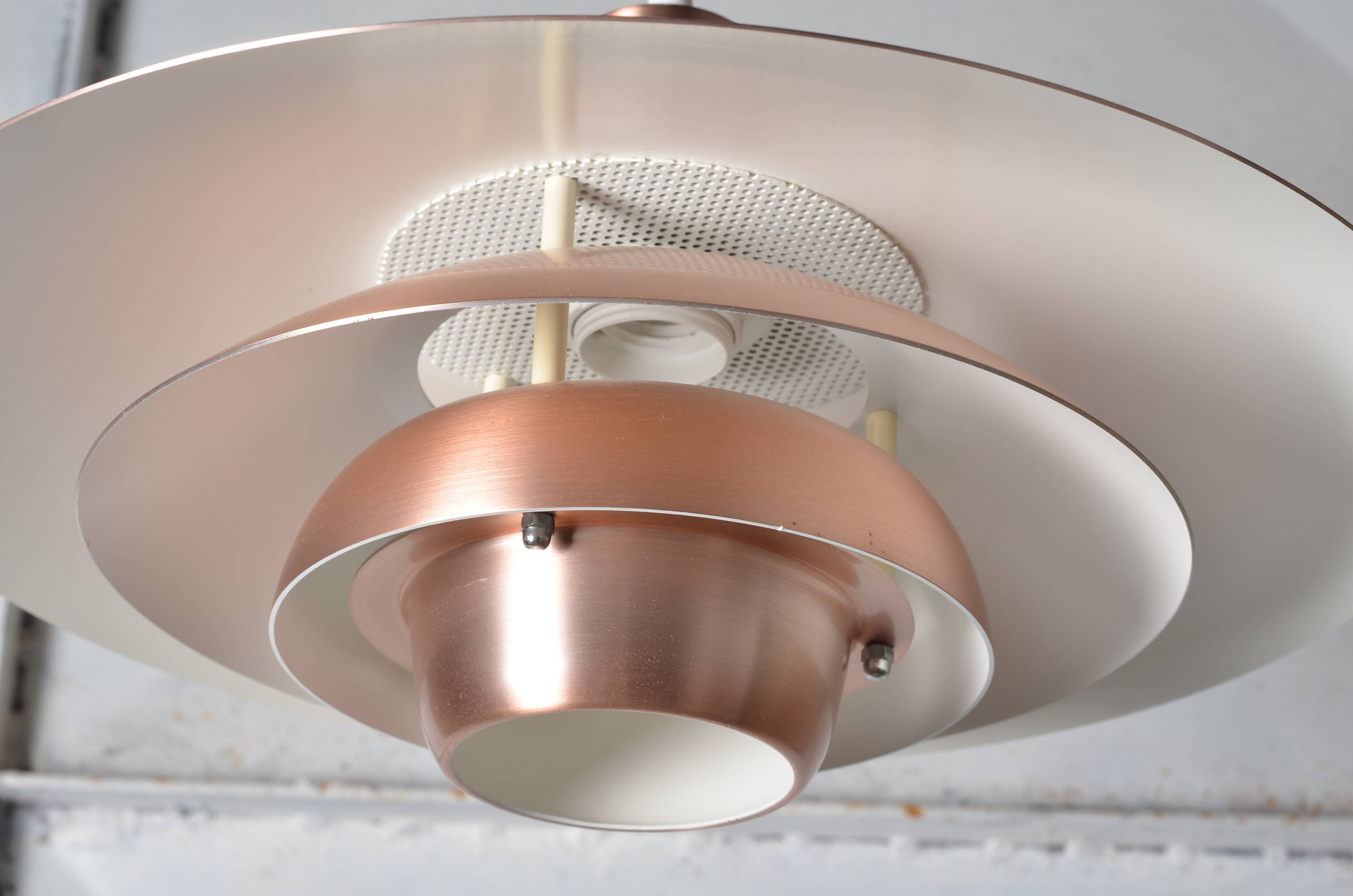 Scandinavian pink copper pendant light