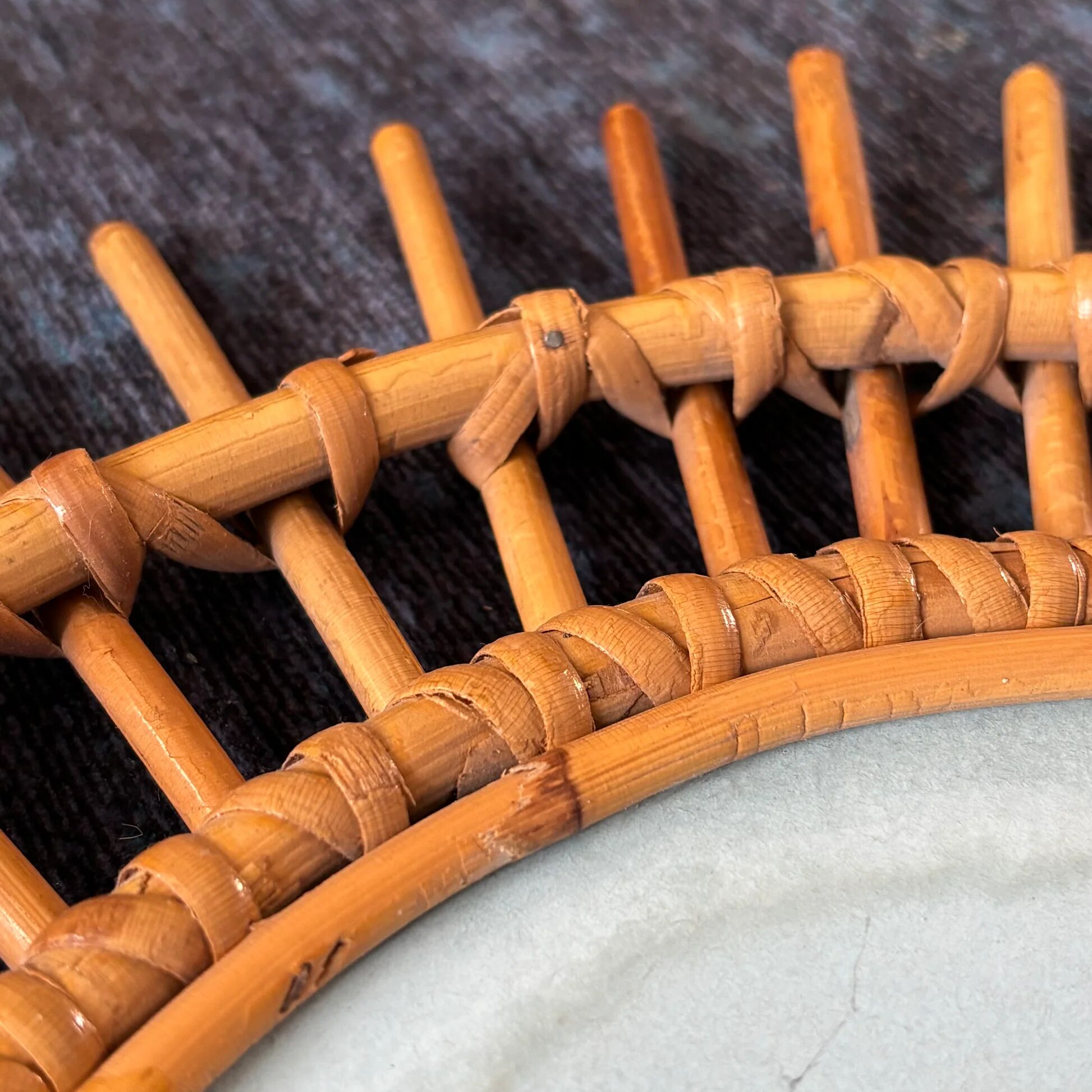 Rattan sun mirror