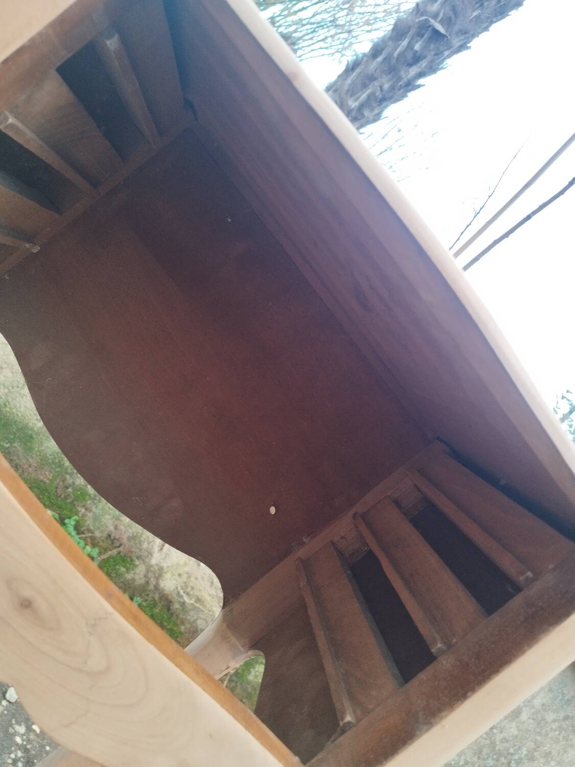 Pair of antique wooden bedside tables in Louis XV style.