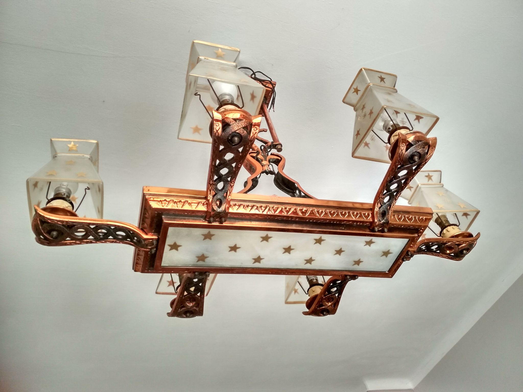 Lustre rectangulaire 8 feux