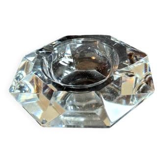 Art Deco octagonal crystal ashtray Val St Lambert