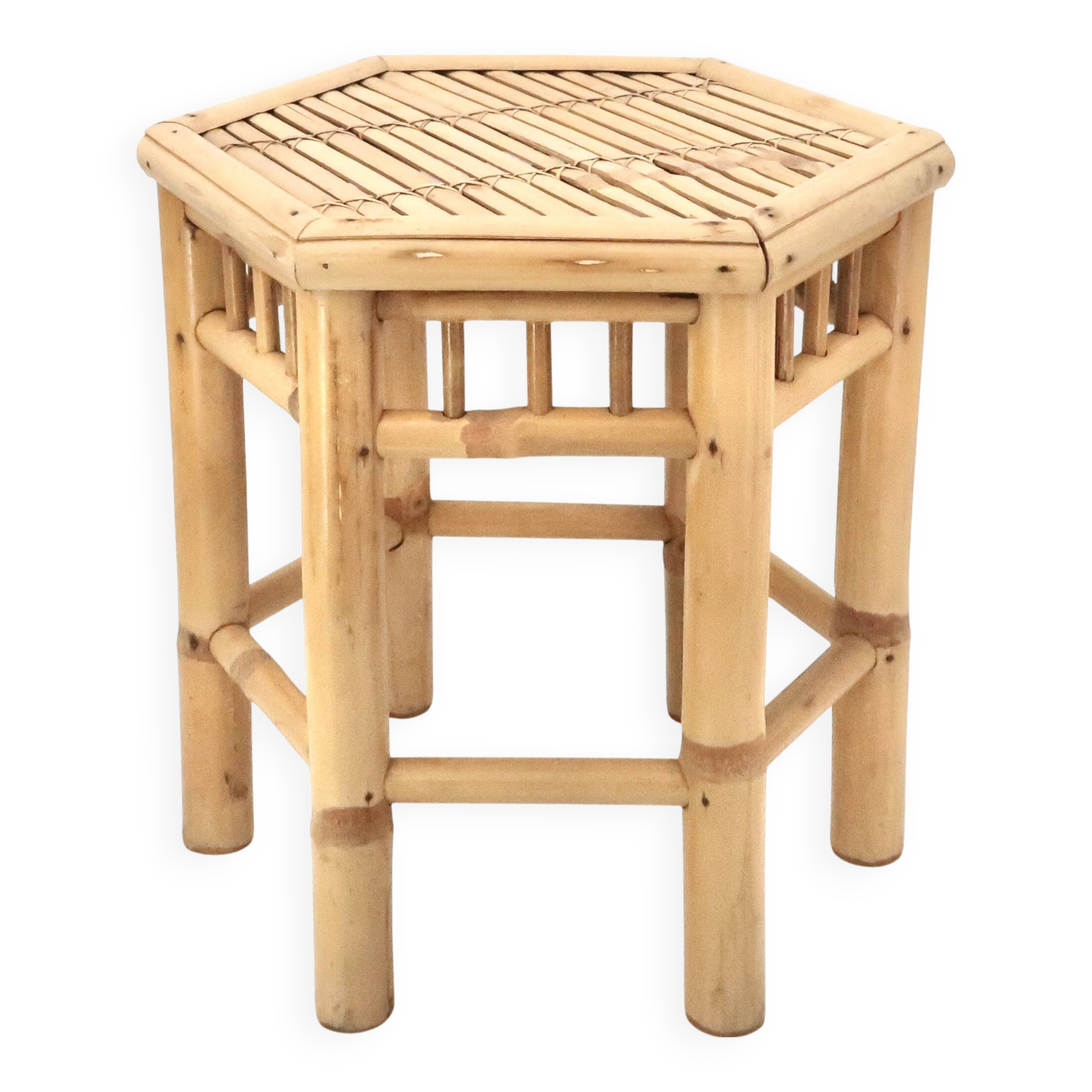 Bamboo side coffee table, 1970s