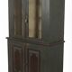 Antique display cabinet in patinated hardwood, 18th-19th century.