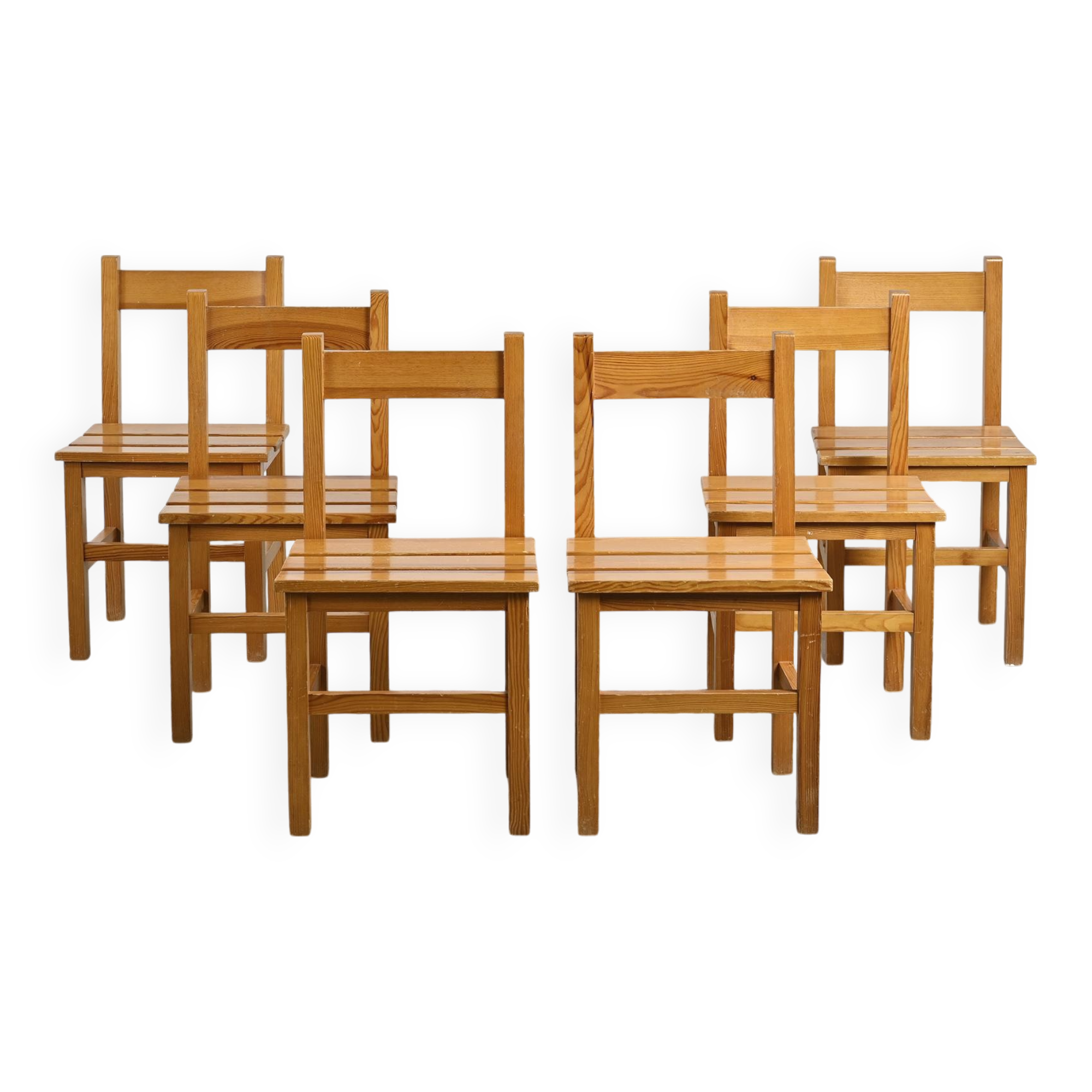 Set of six Maison Regain chairs, circa 1970