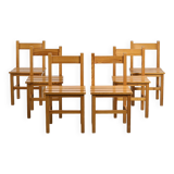 Set of six Maison Regain chairs, circa 1970