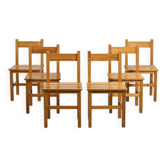 Suite de six chaises Maison Regain, circa 1970